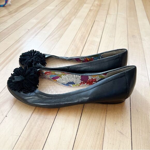 Hush Puppies Blue Flats with Floral Interior - Picture 3 of 8